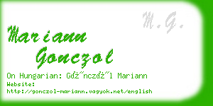 mariann gonczol business card